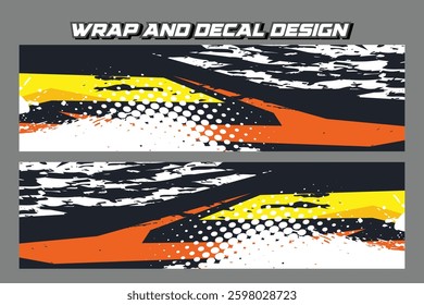 Car wrap design vector. abstract stripe racing background designs EPS 10