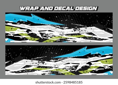 Car wrap design vector. abstract stripe racing background designs EPS 10