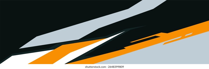 Vetor de design de envoltório de carro. Gráficos de corrida abstratos universais com fundo. Modelo de vetor editável	