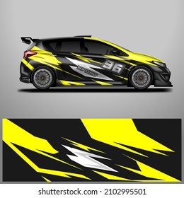 Car Wrap Design Vector , Background For Vehicle