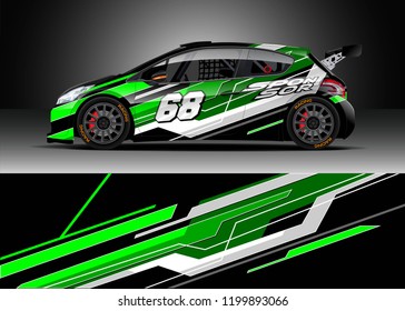 
Car wrap design vector. Graphic abstract stripe racing background kit designs for wrap vehicle, race car, rally, adventure and livery.