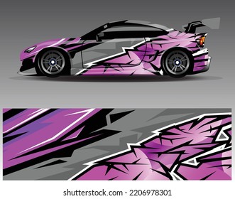 Vector de diseño de ajuste de coches. Diseños gráficos abstractos de banda de fondo de carreras de carreras para envolver la aventura y la liviandad de carreras de coches de carreras de vehículos