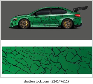 Car wrap design vector graphic