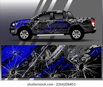 Car wrap design vector. Graphic abstract stripe racing background kit designs for wrap vehicle  race car  rally  adventure and livery