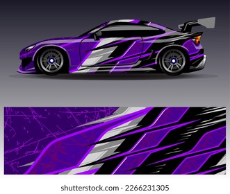 Vector de diseño de ajuste de coches. Diseños gráficos abstractos de banda de fondo de carreras de carreras para envolver la aventura y la liviandad de carreras de coches de carreras de vehículos