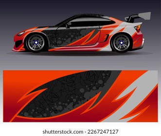 Vector de diseño de ajuste de coches. Diseños gráficos abstractos de banda de fondo de carreras de carreras para envolver la aventura y la liviandad de carreras de coches de carreras de vehículos