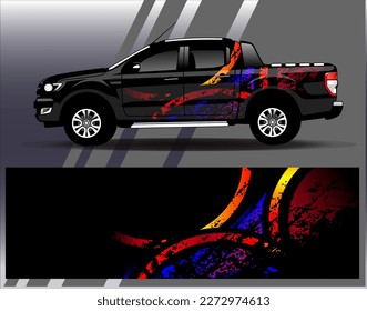 Vector de diseño de ajuste de coches. Diseños gráficos abstractos de banda de fondo de carreras de carreras para envolver la aventura y la liviandad de carreras de coches de carreras de vehículos