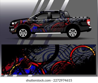 Car wrap design vector. Graphic abstract stripe racing background kit designs for wrap vehicle  race car  rally  adventure and livery