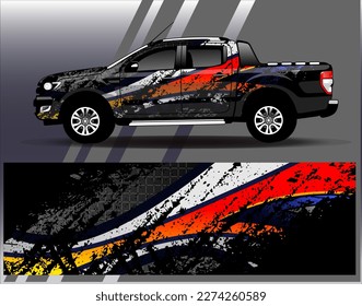 Vector de diseño de ajuste de coches. Diseños gráficos abstractos de banda de fondo de carreras de carreras para envolver la aventura y la liviandad de carreras de coches de carreras de vehículos