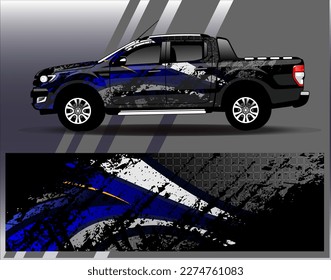 Car wrap design vector. Graphic abstract stripe racing background kit designs for wrap vehicle  race car  rally  adventure and livery