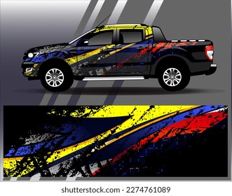 Vector de diseño de ajuste de coches. Diseños gráficos abstractos de banda de fondo de carreras de carreras para envolver la aventura y la liviandad de carreras de coches de carreras de vehículos