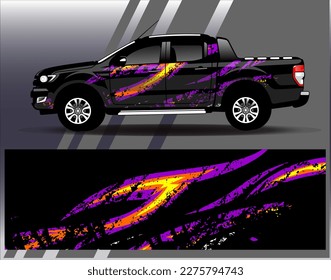 Vector de diseño de ajuste de coches. Diseños gráficos abstractos de banda de fondo de carreras de carreras para envolver la aventura y la liviandad de carreras de coches de carreras de vehículos