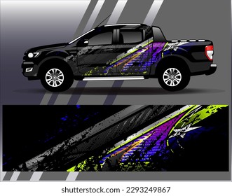 Vector de diseño de ajuste de coches. Diseños gráficos abstractos de banda de fondo de carreras de carreras para envolver la aventura y la liviandad de carreras de coches de carreras de vehículos