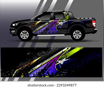 Vector de diseño de ajuste de coches. Diseños gráficos abstractos de banda de fondo de carreras de carreras para envolver la aventura y la liviandad de carreras de coches de carreras de vehículos