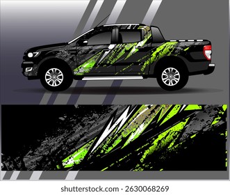 Vector de diseño de envoltura de coche. Diseños abstractos gráficos del fondo de las carreras de la raya para el vehículo, el rally, la carrera, la aventura y la librea de las carreras de coches