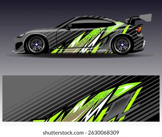 Vector de diseño de envoltura de coche. Diseños abstractos gráficos del fondo de las carreras de la raya para el vehículo, el rally, la carrera, la aventura y la librea de las carreras de coches