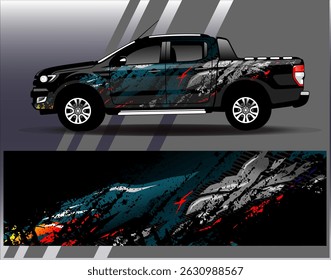 Vector de diseño de envoltura de coche. Diseños abstractos gráficos del fondo de las carreras de la raya para el vehículo, el rally, la carrera, la aventura y la librea de las carreras de coches