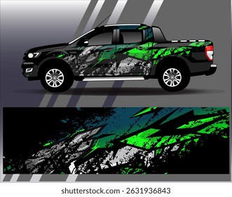 Car wrap design vector. Graphic abstract stripe racing background designs for vehicle, rally, race, adventure and car racing livery