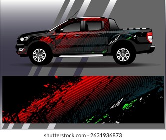 Vector de diseño de envoltura de coche. Diseños abstractos gráficos del fondo de las carreras de la raya para el vehículo, el rally, la carrera, la aventura y la librea de las carreras de coches