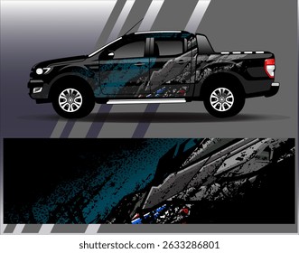 Vector de diseño de envoltura de coche. Diseños abstractos gráficos del fondo de las carreras de la raya para el vehículo, el rally, la carrera, la aventura y la librea de las carreras de coches