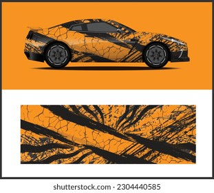 Car wrap design vector Graphics with premium illustration Vehicle Template