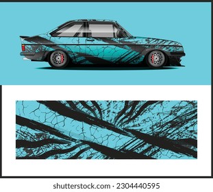 Car wrap design vector Graphics with premium illustration Vehicle Template