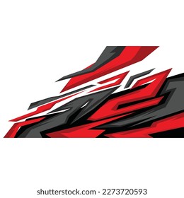 Car wrap design vector. Livery design for racing cars. bus, hatchback.