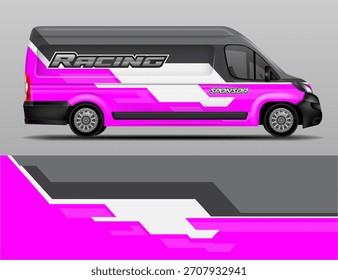 Vector del diseño del abrigo del coche, fondo de la librea para la furgoneta