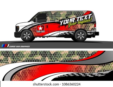 car wrap design vector. simple curved shape with grunge background design for vehicle vinyl wrap
