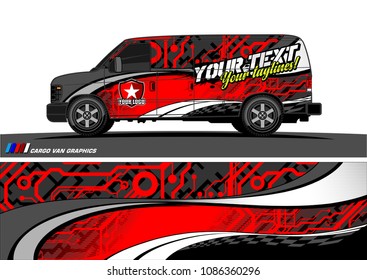 car wrap design vector. simple curved shape with grunge background design for vehicle vinyl wrap