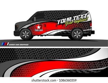 car wrap design vector. simple curved shape with grunge background design for vehicle vinyl wrap