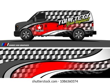 car wrap design vector. simple curved shape with grunge background design for vehicle vinyl wrap