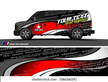 car wrap design vector. simple curved shape with grunge background design for vehicle vinyl wrap