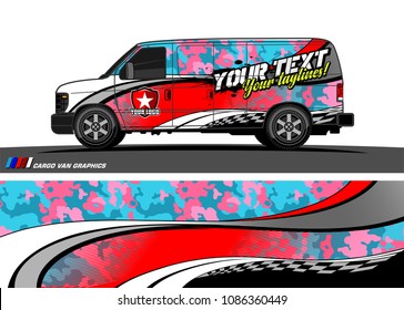car wrap design vector. simple curved shape with grunge background design for vehicle vinyl wrap