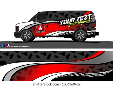 car wrap design vector. simple curved shape with grunge background design for vehicle vinyl wrap