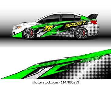 Car wrap design vector, truck and cargo van decal. Graphic abstract stripe racing background designs for vehicle, rally, race, advertisement, adventure and livery car.