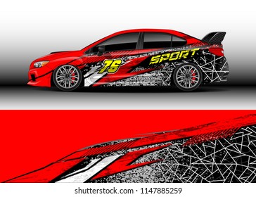 Car wrap design vector, truck and cargo van decal. Graphic abstract stripe racing background designs for vehicle, rally, race, advertisement, adventure and livery car.
