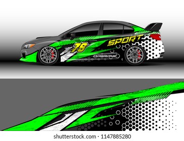 Car wrap design vector, truck and cargo van decal. Graphic abstract stripe racing background designs for vehicle, rally, race, advertisement, adventure and livery car.
