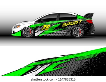 Car wrap design vector, truck and cargo van decal. Graphic abstract stripe racing background designs for vehicle, rally, race, advertisement, adventure and livery car.