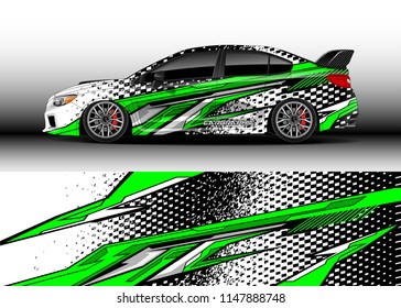 Car wrap design vector, truck and cargo van decal. Graphic abstract stripe racing background designs for vehicle, rally, race, advertisement, adventure and livery car.