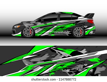 Car wrap design vector, truck and cargo van decal. Graphic abstract stripe racing background designs for vehicle, rally, race, advertisement, adventure and livery car.