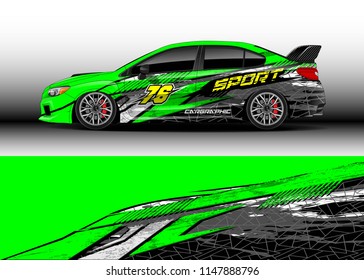 Car wrap design vector, truck and cargo van decal. Graphic abstract stripe racing background designs for vehicle, rally, race, advertisement, adventure and livery car.