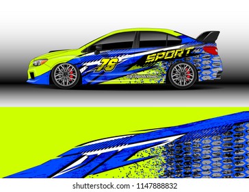 Car wrap design vector, truck and cargo van decal. Graphic abstract stripe racing background designs for vehicle, rally, race, advertisement, adventure and livery car.