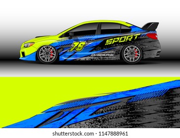 Car wrap design vector, truck and cargo van decal. Graphic abstract stripe racing background designs for vehicle, rally, race, advertisement, adventure and livery car.