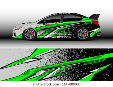 Car wrap design vector, truck and cargo van decal. Graphic abstract stripe racing background designs for vehicle, rally, race, advertisement, adventure and livery car.