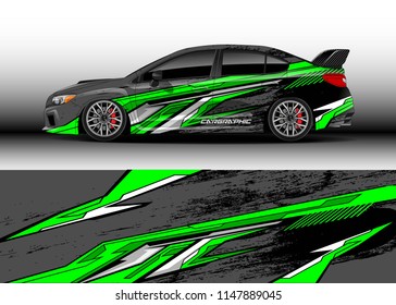 Car wrap design vector, truck and cargo van decal. Graphic abstract stripe racing background designs for vehicle, rally, race, advertisement, adventure and livery car.