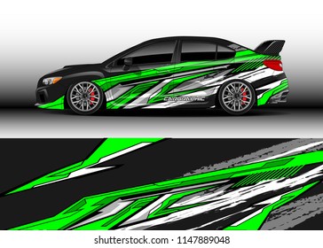 Car wrap design vector, truck and cargo van decal. Graphic abstract stripe racing background designs for vehicle, rally, race, advertisement, adventure and livery car.