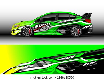 Car wrap design vector, truck and cargo van decal. Graphic abstract stripe racing background designs for vehicle, rally, race, off road car, adventure and livery car.