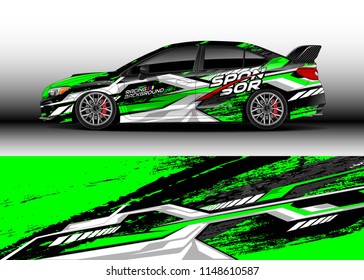 Car wrap design vector, truck and cargo van decal. Graphic abstract stripe racing background designs for vehicle, rally, race, off road car, adventure and livery car.