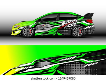 Car wrap design vector, truck and cargo van decal. Graphic abstract stripe racing background designs for vehicle, rally, race, adventure and car racing livery.
